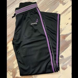 Y2K Track Pants w/Purple & White Stripe Detail